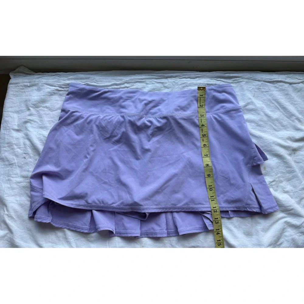 Lululemon Pace Setter Skirt Lavender Purple Pleated Back Skort Womens Size 10‎